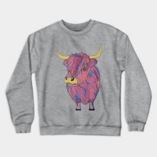 Groovy Highland Cow Crewneck Sweatshirt